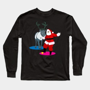 Santa Claus and Reindeer Long Sleeve T-Shirt